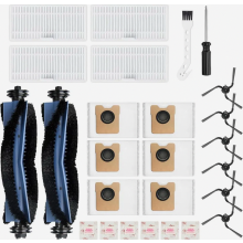 26-pack of accessories for Eufy C10 robot vacuum cleaner - Includes: 2 main brushes, 4 filters, 6 side brushes, 6 dust bags, 6 flat fragranc
