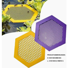 Water dispenser, bee drinking trough, floating bee honeycomb net cups