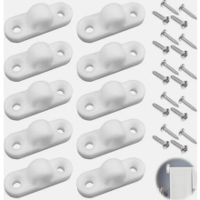 Ensemble de 10 œillets pour auvent de camping-car et caravane avec 20 vis, installation flexible, accessoire de camping robuste en plastique PP, fixe