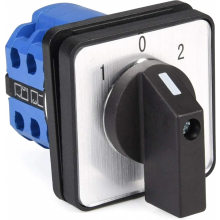 Universal cam switch, rotary switch, changeover switch SZW26-20&u002FD202,2, 2 phases, 8 terminals, 660V, 20A, 3 positions (On-Off-On)