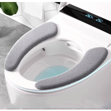Toilet seat cover, 2 PCS Soft toilet seat cover, Washable thick toilet seat cushion pads, Warm toilet seat covers, Plush toilet seat warmer pad, Toile