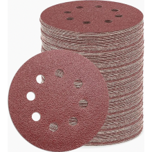 105 pieces of 125mm hook and loop sandpaper, 8-hole sanding discs (grit 40, 60, 80, 120, 180, 240, 320) for random orbital sanders
