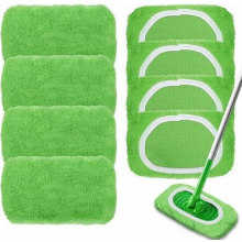 floor cloths for Swiffer Sweeper Mop, 25.4 x 11.5 cm, dry & wet floor cloths, reusable and ideal for Swiffer Wet & Dry Starter floor mops