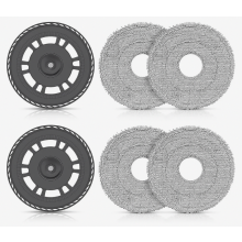 Cabezales de fregona con 2 placas de fregona, repuestos para aspiradoras Dreame L20 Ultra, L10s Ultra Gen 2, L10s Pro Ultra, X30 Ultra, X40 Ultra, X40