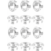 Sink Overflow Cover - 12 Pieces Universal Overflow Sink Rings, High-Quality Plastic Sink Overflow Ring Covers, Ideal for Sink Overflow Protection, Eas