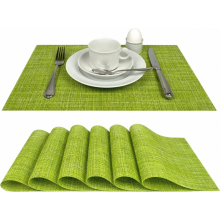 Tischsets Platzsets , abwaschbar, im 6er-Set, grün, Tisch Unterlage ist abwischbar
