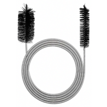 Double-headed flexible cleaning brush, 155cm multifunctional soft cleaning brush, stainless steel hose brush for pipes with narrow drain hol