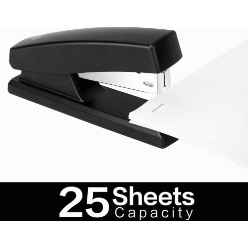 Deli stapler, desktop stapler with 640 staples, office stapler, 25-sheet capacity, black 2
