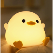Veilleuse LED - Lampe canard en silicone mignonne pour chambre, salon - Rechargeable, lampe de chevet tactile