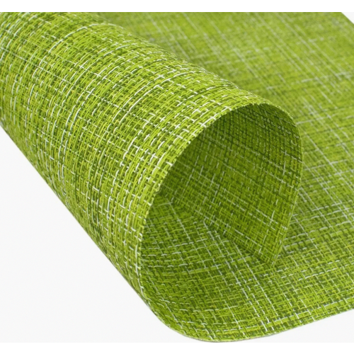 Sets de table lavables, lot de 6, verts, le set de table est facile à nettoyer. 1