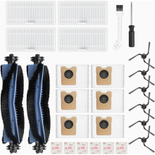 26-pack accessory set for Eufy C10 robot vacuum cleaner - Includes: 2 main brushes, 4 filters, 6 side brushes, 6 dust bags, 6 flat fragrance