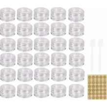 30 small containers, 5ml containers, containers with lids, containers for lip balm, small pots for lip balm, mini empty cream containers, cream contai