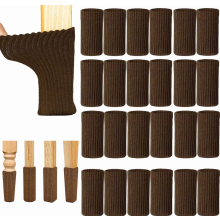24 Stück Stuhlsocken, Elastisch Möbelsocken Gestrickte, Filz Stuhlbeinkappen,für Möbel, Tisch, Bodenschutz, Vermeiden Sie Kratzer &Geräusche