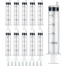 20 siringhe da 20 ml, siringhe sterili con tappo, siringhe di plastica per olio e liquido freni, siringhe di plastica riutilizzabili per alimentare pi