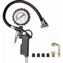 Manometro per pneumatici, gonfiatore per pneumatici, manometro per pneumatici da 220 PSI, manometro multifunzione per pneumatici con strumento per val