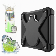 Bierblikopener met flesopener, 2-in-1 blikopener, handmatige opener, kunststof, met magneet, multi-opener, dekselopener, veilige blikopener voor in de