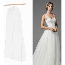 Wedding Dress Garment Bag, Bridal Dress Cover, Long Garment Bag 183x60cm, Anti-Dust, Breathable Wedding Dress Garment Bags with Zipper for W