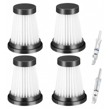 Set van 4 vervangende HEPA-filters voor snoerloze stofzuigers, compatibel met Moosoo K12, K12 Pro, K13, Genius Invictus One 1.0, X7 & 2.0 en Foxnovo 1