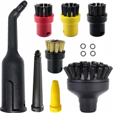 Steam Cleaner Accessories for Kärcher SC1 SC2 SC3 SC4 SC5 Easyfix, Steam Cleaner Spare Parts Included: 3 Round Brushes, 1 Copper Round Brush