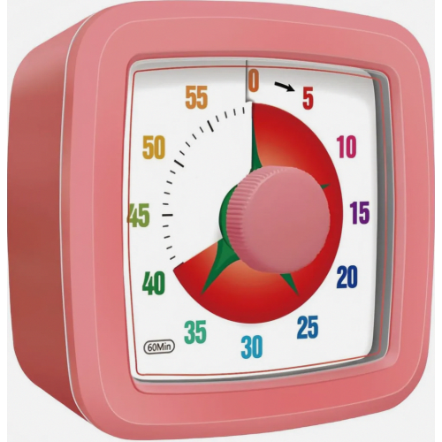 Visual timer for children, 60-minute countdown for classroom, office, kitchen, desk, children's time management tool with quiet operation