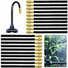 Terrassproeierset met vernevelaar, sproeikoppen van 20-8 mm, verstelbare vernevelingsmondstukken voor tuinen, sproeiers en kassen.
