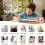 Visual timer for children, 60-minute countdown for classroom, office, kitchen, desk, children's time management tool with quiet operation 6