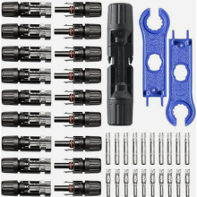 10 pairs of solar connectors with 2 tools, male/female solar panel connectors, IP67 waterproof, PV connectors compatible with 6mm²-4mm² sola
