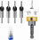 4-piece countersink drill bit set, countersinks with depth stop, countersink wood drill bits with hex shank, for precise drilling, for woodworking 1