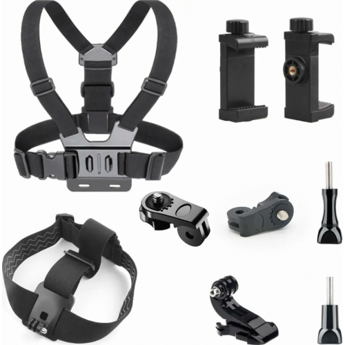 Phone Chest Strap Mount + Phone Head Mount 2-in-1 Kit 1