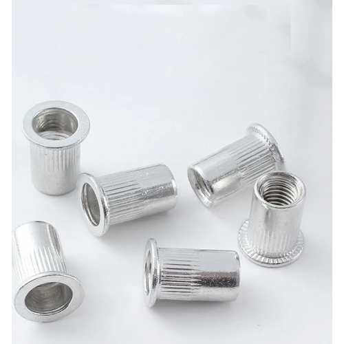 50 M6 rivet nuts, stainless steel A2 V2A threaded rivet nuts, round flat head threaded rivet nuts, used for fastening threaded rivet nuts 2