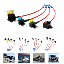 4-piece 12V fuse disconnect adapter set, 16-piece fuse adapter set, 4 different types of fuse disconnect adapters, flat standard fuse discon