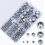 200-piece lock nut assortment, stainless steel self-locking nuts, M3 M4 M5 M6 M8 M10 M12 threaded inserts hex nuts set, various nylon lock nuts 1