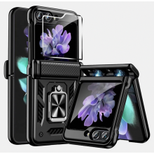 Puzdro Fewdew pre Samsung Galaxy Z Flip 5, puzdro na telefón Z Flip 5 s ochranou pántov a ochranou obrazovky,