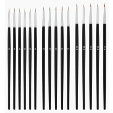 30-piece fine brush set, 3 sizes, model making brushes with fine tips, fine detail brush set, small brush set, artist brush set, miniature b