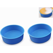 Silicone Round Baking Pan, 2-Piece Flexible Silicone Cake Pan Baking Set, 6-Inch Round Layer Cake Baking Pan, Silicone Baking Pan, Layered B