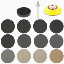 180 stuks nat/droog schuurpapier, 50 mm schuurpapier, korrelgroottes 60, 80, 100, 150, 240, 400, 800, 1200, 2000, 3000, 5000, 10000. Nat/droog schuurp