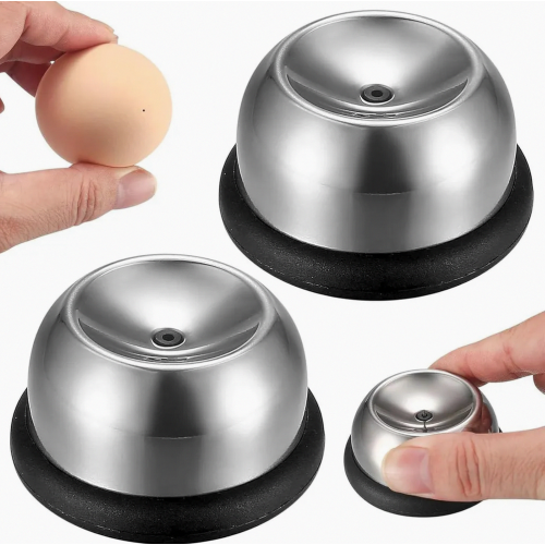 2x Stainless Steel Egg Piercers with Non-Slip Base - Precise Egg Piercer for Soft & Hard Eggs