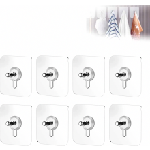 Tornillos adhesivos para montaje en pared - Varilla roscada de 8 mm - 6 x 6 cm - Capacidad de carga de 10 kg - Adhesivo en lugar de taladro (8 unidade