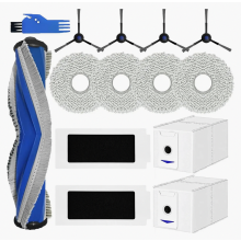 14-piece replacement part set for Ecovacs DEEBOT T30 Pro Omni | 1 main brush + 2 dust bags + 2 HEPA filters + 4 mopping cloths + 4 side brus