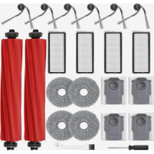 22-delige accessoire set voor Roborock QV 35A > V 35S > Revo-serie > R598 > R798 robotstofzuigers, inclusief 2 hoofdborstels, 4 dweildoeken, 4 HEPA-fi