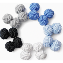 Pairs of Silk Fabric Knot Cufflinks Set