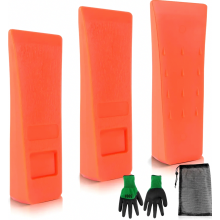 Plastic Felling Wedge, Reusable Forestry Wedge, 3 Pieces, Splitting Wedge, 6 Inch, Durable and Long-Lasting for Controlled Felling of Trees, Stands, C