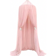 Roze prinsessenbedhemel, extra grote regenboogbedhemel voor meisjeskamerdecoratie, sprookjesachtige speeltent voor kinderkamer, leeshoek