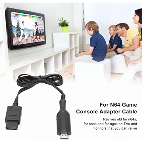 Game console adapter cable, HD video converter with power cable for N64, for SNES to HD multimedia interface 2