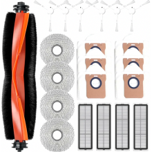 21-piece accessory set for Xiaomi Robot Vacuum X20+ & X10+ robot vacuum cleaners, spare parts: 1 main brush, 6 dust bags, 4 mopping cloths,