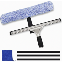 Set per la pulizia dei vetri, 6 pezzi, tergicristalli in microfibra, set professionale per la pulizia dei vetri, tergicristalli e tergivetri in un set