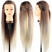 Oefenhoofden van hittebestendig vezelhaar, kappersmannequin, stylinghoofd, oefenhoofd