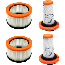 4-pack of filters for Rowenta X-FORCE FLEX 9.60, filters for Rowenta X-FORCE FLEX 9.60 and X-NANO ESSENTIAL RH20xx, 2 pre-filters + 2 motor