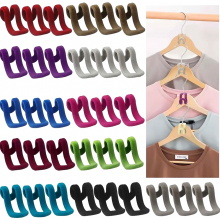 33-Piece Clothes Hanger Hooks, Space-Saving Clothes Hanger Connectors, Mini Flocked Hooks, Non-Slip Cascading Clothes Hanger Hooks, Connecti
