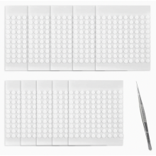 10 Double-Sided Adhesive Dots, 6x0.5mm Photo Adhesive Pads, Round Transparent Stickers, Leaves No Trace, Self-Adhesive Dots for Posters, Pap